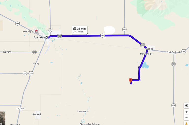 Dahlia Rd to Alamosa, Co