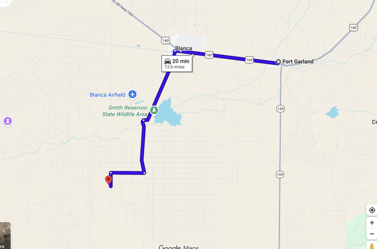 Dahlia to Fort Garland, CO